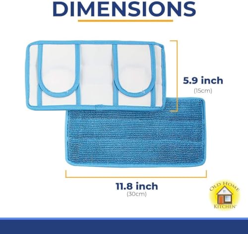 Microfiber Reusable Mop Pad | Durable Machine Washable Floor Cleaning Pads | Swiffer Compatible Dry Mop Pads (4 Pack) - size: 4 Count (Pack of 1)
