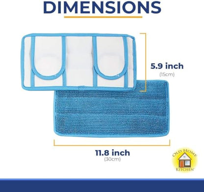Microfiber Reusable Mop Pad | Durable Machine Washable Floor Cleaning Pads | Swiffer Compatible Dry Mop Pads (6 Pack) - size: 6 Count (Pack of 1)