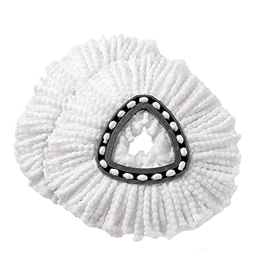 2 Pack Spin Mop Replacement Head Compatible with O Cedar EasyWring Spinning Mop Microfiber Mop Refills White Floor