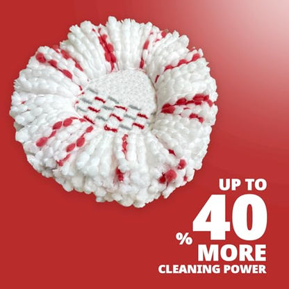 [2026 New Version] Mop Head Replacement - 40% More Cleaning Power, 3 Pack Spin Mop Replacement Head for Easy Wring 1-Tank System, Easy Cleaning, Microfiber and Machine Washable - size: 1-TANK 40% Mop Head (3pcs)