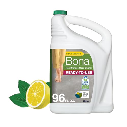 Bona Multi-Surface Floor Cleaner Refill - 96 fl oz - Lemon Mint - Residue-Free Floor Cleaning Solution refill for Spray Mop and Spray Bottles - For Use on Stone, Tile, Laminate, and Vinyl Floors - size: 96 Fl Oz (Pack of 1)