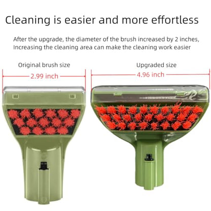 Upgraded 5.3in 1400B Little Green Machine Multi-Purpose Tools Brush Replacement Parts Compatible with 1400B 4075 3194 3353 2458 3588F 1986 1425 2513E Tough Stain Brush Tool Attachments (green 1+2) - color: Upgrade (Green 1+2)