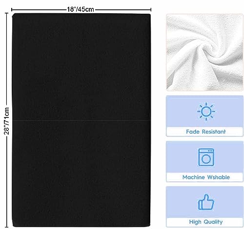 Black Kitchen Towels, Absorbent Microfiber Hand Towels for Kitchen Bathroom Bar Decorative Solid Ultra Soft Resuable Cleaning Cloths Washable Fast Drying - size: 18" x 28"