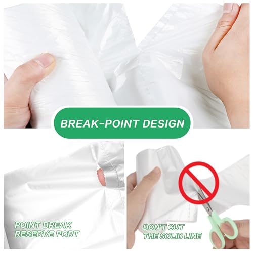 Small Trash Bags 2.6 Gallon-108 Count Leakage-Proof Strong, Small Mini Garbage Bags for Bathroom, Bedroom, Office, White Small Trash Can Liners - style: 2.6 Gallon