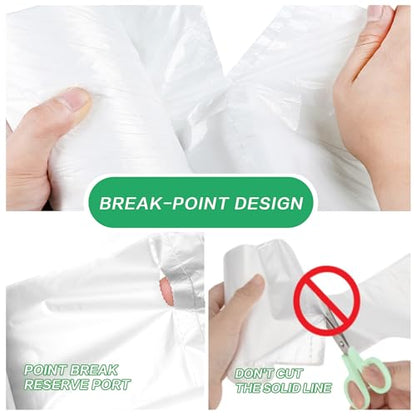 Small Trash Bags 2.6 Gallon-108 Count Leakage-Proof Strong, Small Mini Garbage Bags for Bathroom, Bedroom, Office, White Small Trash Can Liners - style: 2.6 Gallon