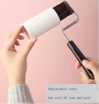 Lint Roller Extra Sticky PET Lint Roller - Cat Hair Remover & Dog Fur Remover，Lint Roller for Pet Hair - Sticky Rolls (1 Roller+1 Refills) - color: White Roll