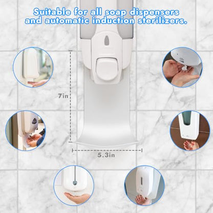 Dispenser Drip Tray Wall Mount Soap Dispenser Bracket,Laundry Detergent Drip Catcher Prevent Dripping and Spraying(White) - color: White