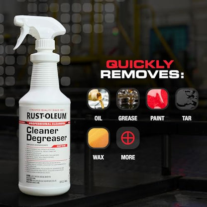 Rust-Oleum Professional Cleaners Cleaner Degreaser | Trigger Spray 32 oz Carafe Bottle | Professional Strength | Ready to Use - size: 32 Fl Oz (Pack of 1)