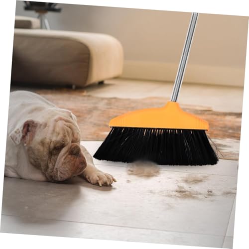 Wide Angle Broom with Long Handle Heavy Duty Soft Bristle Sweeping Brush for Efficient Lawn and Patio Cleaning for Garage and Floors