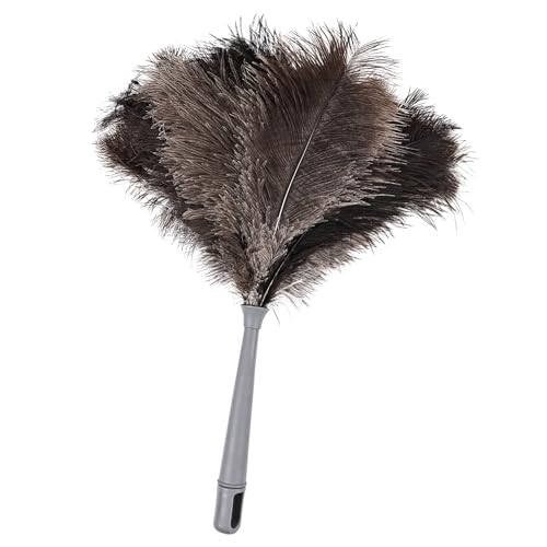 Feather Duster-Genuine Ostrich Feathers,Anti-Static,Reusable Eco-Friendly Handheld Cleaning for Keyboard,Home,Car,Office(17Inch,1Pack) - color: Natural-17in-styled-1pcs