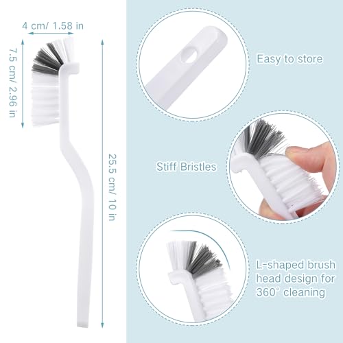 3 Pcs Dish Brush Right Angle Kitchen Scrub Bottle Bathroom Brush Sink Household Pot Pan Edge Corners Tile Lines Cleaning with Stiff Bristles