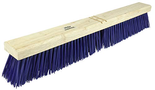 Weiler 44590 24" Block Size, Hardwood Block, Stiff Blue Polypropylene Fill, Contractor Coarse Sweeping Broom - style: Stiff Blue Polypropylene