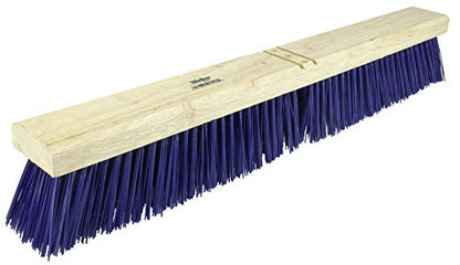 Weiler 44590 24" Block Size, Hardwood Block, Stiff Blue Polypropylene Fill, Contractor Coarse Sweeping Broom - style: Stiff Blue Polypropylene