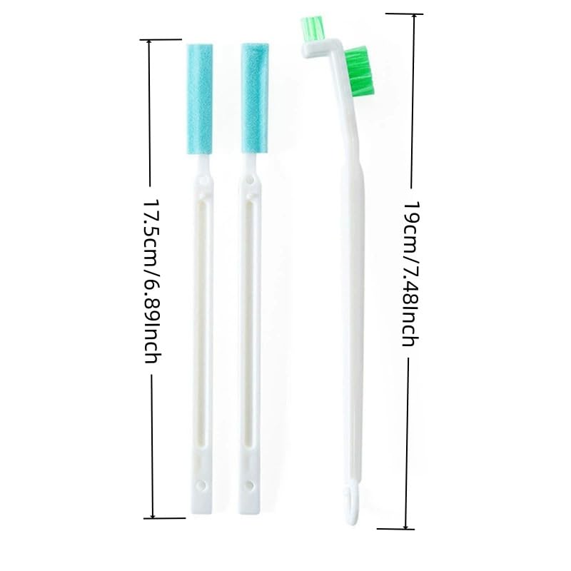 1SET Bottle Cleaning Brushes - 7.5in High Head Brush with Detachable Sponge & Bristle Heads | Hanging Hole Design for Storage