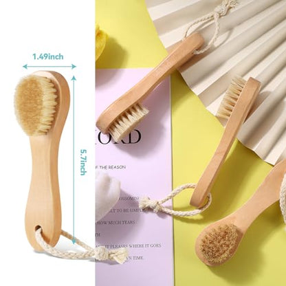 3 Pcs Wood Laundry Stain Brush Stain Remover Brushes with Boar Bristle Small Stain Brush for Clothes for Scrubbing Stains from Furniture Fabric Leather(3 Pcs A) - style: 3 Pcs A