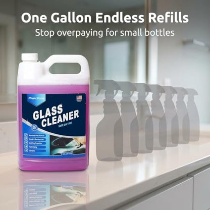 Magic Finish Car Glass Cleaner (1 Gallon) – Ammonia-Free Window Cleaner Spray for Interior & Exterior Auto Glass – Anti-Fog, Streak-Free Car Cleaning Supplies for Tint, Mirrors & Screens - size: 128 Fl Oz (Pack of 1)