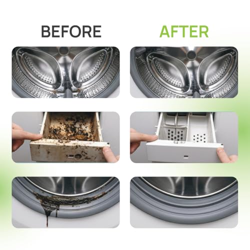8 Pack Multi-Purpose Washing Machine & Dryer Vent Cleaning Kit | Dryer Lint Cleaner, Grout, Crevice & Lint Trap Cleaning Tools, Long Handle Laundry Brushes, For All Washers, Flexible