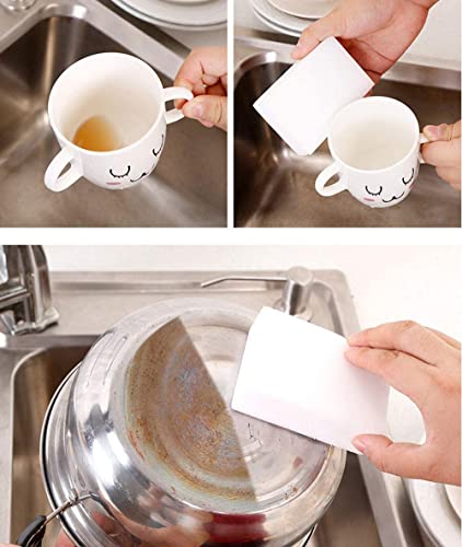 Fashion professionals25 Pieces Sponge Kitchen - Magic Sponge Dirt Eraser Sponge Cleaning with Water Only DIY Cuttable Soft Sponges Magic Dirt Eraser White