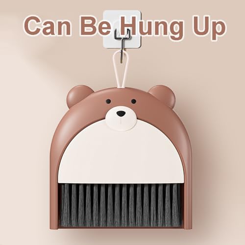 Mini Broom and Dustpan Set Cute Portable Hand Broom and Dustpan Small Dust Pan for Tabletop Debris Lightweight Dustpan for Small Space Cleaning
