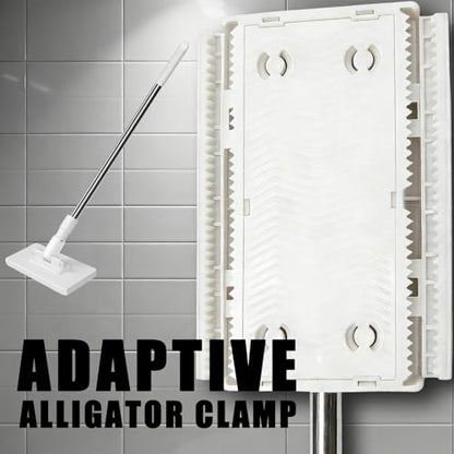 Snap Grip Mini Mop, Zero Touch Cloth Changing Flat Mop with Automatic Hands-Free Clip, Retractable 40 Inch Locking Handle for Gaps & Multi-Surface Cleaning, Wet & Dry, Includes 10 Reusable Cloths