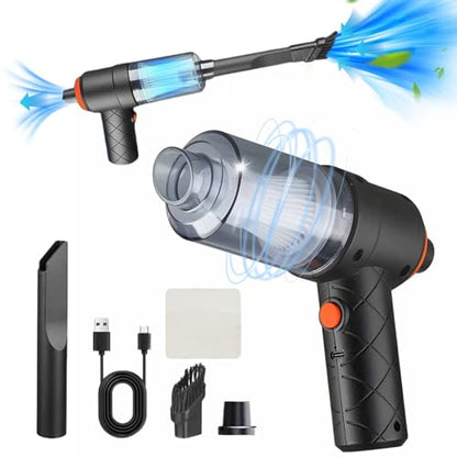 Car Vacuum Cleaner with Cleaning Cloth 120w Portable Handheld Vacuum Cleaner Powerful Suction USB Rechargeable Vacuum Cleaner Mini Dusts Buster Mini Vacuum Electric Duster for Cars Home