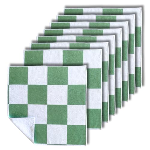 Microfiber Cleaning Cloths 13x13 – Lint-Free, Streak-Free Reusable Towels for Kitchen, Glass, Bathroom & Car | Cloak & Sage - color: Sage