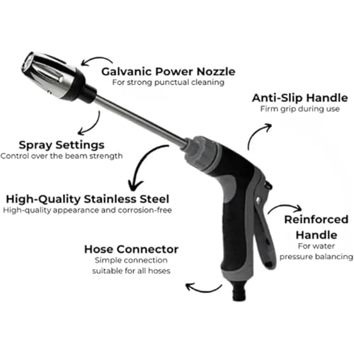 jethose pressure washer nozzle Original - New & Improved 2026 Model, 360° Rotating, Durable Stainless Steel Spray Nozzle (Green-b,One size) - color: Green-b