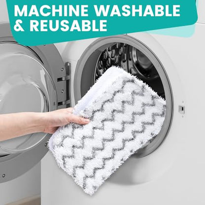 6 Pack Steam Mop Replacement Pads Compatible with Shark Steam Mops S1000/S1000A/S1000C/S1000WM/S1001C, Floor Steamer Pads Washable, Reusable Microfiber Cleaner Pads - size: 6 Pack