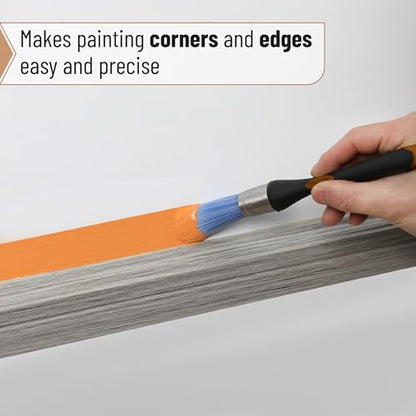 Bates- Trim Brush, 0.75 Inch, Edge Painting Tool, Trim Paint Brushes, Trimmer Edger, Trim Brush - color: Black-brown, size: 0.75 inch, 1 Pack