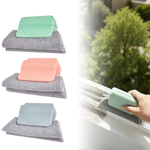 Magic Window Track Cleaner, Handheld Cleaning Brush Set for Window Slides Grooves, Tile Grout Lines, Shutter Slats, Car AC Vents & Narrow Gaps (3pcs) - color: 3pcs