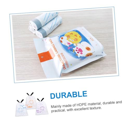 Thickened Portable Refuse Bags 69pcs 50x55cm Drawstring Garbage Bags for Kitchen Trash Cans to 37cm Diameter Household Rubbish Holder High Tenacity