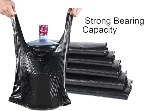 100 Counts Super Thick Small Trash Bags With Handle, 4 Gallon Black Trash Bags for Kitchen, Office, Travel and Home Garbage Bags (100 Pcs) - color: 100 Pcs
