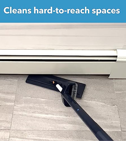 Flat Floor Mop and Bucket Set with Hands-Free and Self-Wringing | Mop for Floor Cleaning, Floor Mop with Reusable Microfiber Mop Pad, for Hardwood, Laminate and Tile Floors, (Navy)