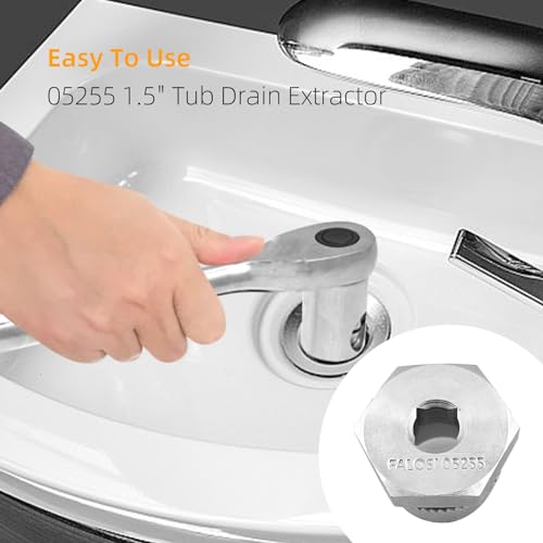 1.5'' Tub Drain Extractor, Remove the 1.5-inch Old, Broken, Stubborn, Rusted Drain Tub Bathtub Remover, Strong Grab Plumbing （ 05255 1.5" ）-2PACK - color: Golden-2pcs