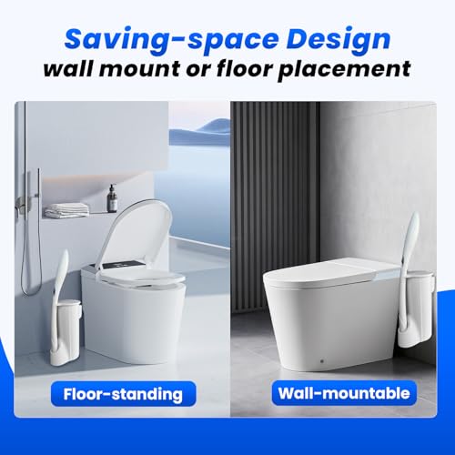 2 Packs Toilet Wand Caddy Holder (Holder Only, No Wand), Disposable Brush Kit, Stand Toilet Cleaning Starter Kit, Wall Mounted Storage Caddy. - color: Pearl White