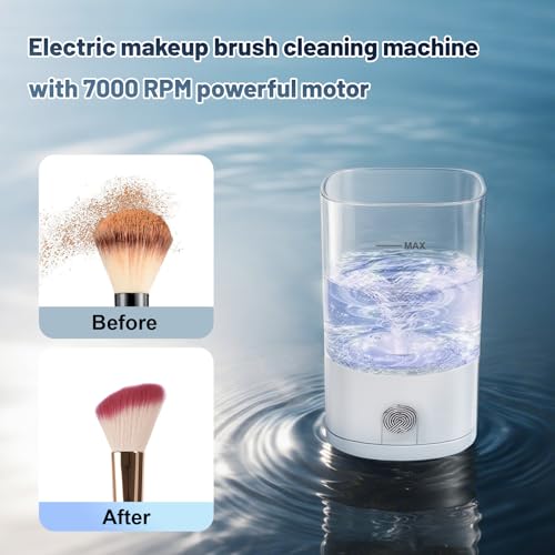 3 IN 1 Automatic Electric Makeup Brush Cleaner Machine With Dryer | Portable Automatic USB Cosmetic Brushes Cleaner Tool Deep Cleaning for All Size Beauty Makeup Brush Set, Sponges, Blush Brush