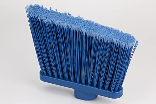 SPARTA 41082EC14 Plastic Color Coded Broom, Flagged Bristles, Long Broom With Angled Head For Large Debris, 56 Inches, Blue, (Pack of 12) - color: Blue