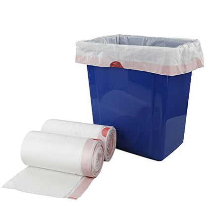 7 Gallon White Drawstring Trash Bags, Medium Garbage Bags, 2 Rolls/120 Counts - style: 7 gallon with drawstring