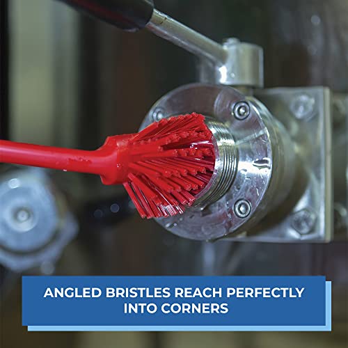 Vikan 42372 Brush,Dish,Scraping Edge,Medium,11",PP/PBT,Green - color: Green