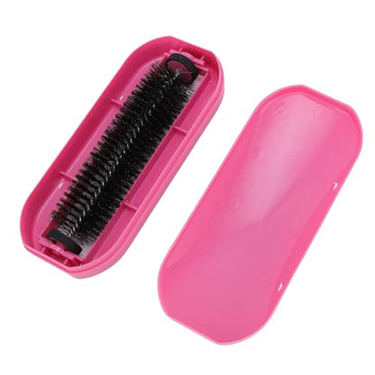 YUYTE Handheld Crumb Sweeper, Reusable Carpet Sweeper Cleaner Lint Roller Hair Removal Brush for Pet Hair Dust on Bedding Clothes Furniture with Washable Design (Rosy)