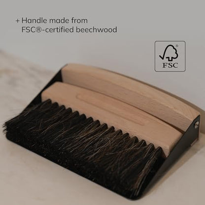 Bamboo Dust Pan & Brush Set, Portable Dustpan & Brush, Perfect For Household Cleaning, Sturdy & Effective Dust Pan, Bamboo Sweeping Brush - Mini - size: Mini