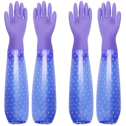 XANGNIER Long Gloves for Cleaning Bathroom,Waterproof Chemical Resistant Gloves Elbow Length,Pvc Full Arm Men & Women Reusable Glove for Gardening,Aquarium,Kitchen,Dishwashing,Household Cleaning,2pair - color: 2 Pair