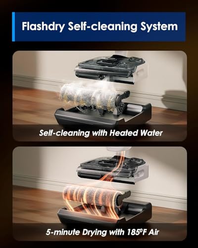 Tineco Floor ONE Switch S6 Stretch Wet Dry Vacuum Cleaner, Multi-Function, 180° Lay-Flat, Anti-Tangle Design, Self-Cleaning, 65Min Runtime, Dual-Edge Cleaning, Whole-House Cleaning Floor Cleaner - style: Switch S6 Stretch