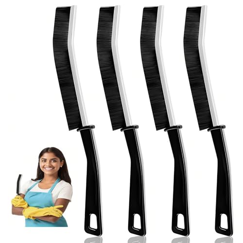 4 PCS Crevice Cleaning Brush,Hard Bristle Crevice Cleaning Brush,Crevice Cleaning Tool is Effective to Clean The Small Gap of Kitchen, tolilet and Windows. - style: 4pcs