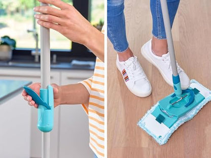 Leifheit Clean Twist M Ergo Mop and Bucket Set, Mop 33 cm Wide, Moisture Controlled Spin, Faster Cleaning Spin mop, Easy-Steer Micro Fibre Head with 360° Joint, Twist Mop - size: Clean Twist M Ergo 2.0
