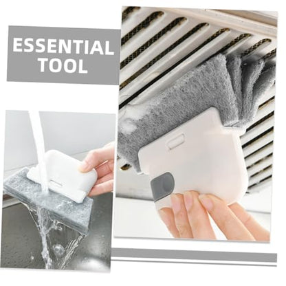 3pcs Multifunctional Groove Cleaning Brush Set Soft Brush for Window Track Crevice Gap Cleaning Tool for Home Office Use Gray Ginger Orange Red