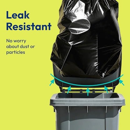Heavy Duty Contractor Trash Bags 55 Gallon 30 Count, 1.2 Mil, Strong Black Garbage Bags, Leakproof Star Seal for Construction, Yard, Demolition Debris - color: 55Gal-30 bags
