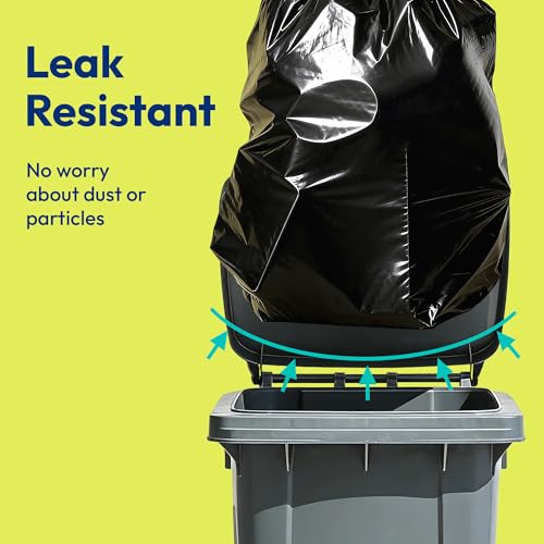 Heavy Duty Trash Bags 33 Gallon 30 Count, 1.0 Mil, Strong Black Garbage Bags, Leakproof Star Seal for Construction, Yard, Demolition Debris - color: 33Gal-30 bags
