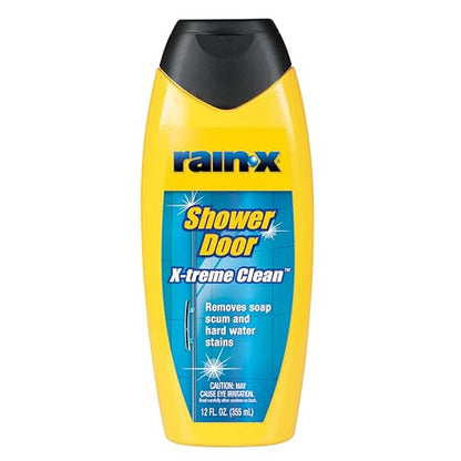 Rain-X 630035 X-Treme Clean Shower Door Cleaner, 12 Fl. Oz, Formulated To Clean Glass Shower Doors - Easy To Use, Removes Soap Scum, Dirt, Hard Water Build-up, Calcium, Lime Stains And Rust Stains - size: 12 Fl Oz (Pack of 1)