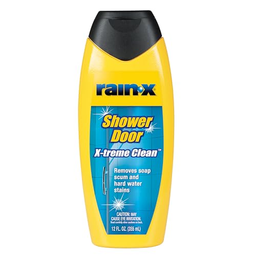 Rain-X 630035 X-Treme Clean Shower Door Cleaner, 12 Fl. Oz, Formulated To Clean Glass Shower Doors - Easy To Use, Removes Soap Scum, Dirt, Hard Water Build-up, Calcium, Lime Stains And Rust Stains - size: 12 Fl Oz (Pack of 1)